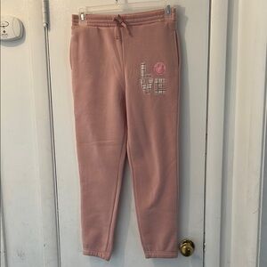 Pink Relaxed Fit Joggers with Elastic Waistband